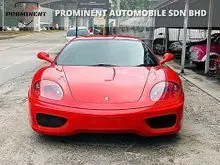 2004/2010 FERRARI MODENA 360 service by FERRARI,CRYSTAL RED IN COLOUR,FULL LEATHER SEAT,SMOOTH ENGINE GEAR BOX,ONE OF VIP OWNER