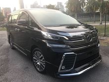2015 Toyota Vellfire 2.5 Z G Edition MPV leather seat JBL home theatre pilot seat MODELLISTA kits surround camera