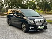 2015 Toyota Alphard 2.5 SC (A) PILOT SEAT / POWER BOOT / FULL SERVICE RECORD 40K / SUPER LOW MILEAGE / 1 OWNER ONLY / ORIGINAL PAINT / OFFER PROMO