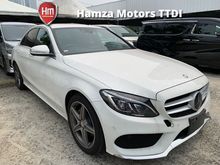 WHITE UNREG 2015 MERCEDES BENZ C200 2.0 AMG SPORT SEDAN JPN