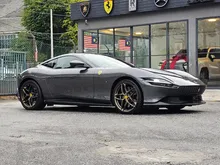 Ready Stock 2021 Ferrari Roma 3.9 Coupe, Black Interior with Yellow Stiching, Passenger Display, 2022, Scudetia Ferrari Shields, Carbon Fibre Steering