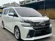Used 2015 Toyota Vellfire 2.5 Z G Edition MPV YEAR END PROMOTIONS FREE 1 YEAR WARRANTY MILEAGE 73k