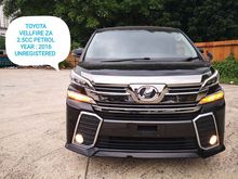 FREE 5 YEARS WARRANTY 2016 TOYOTA VELLFIRE ZA 2.5CC ALPINE 7 SEATER MPV # Max 012-201 6830