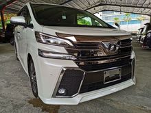 2016 Toyota Vellfire 2.5 Z G 3 YEAR WARRANTY HIGH SPEC METALLIC WHITE UNREG