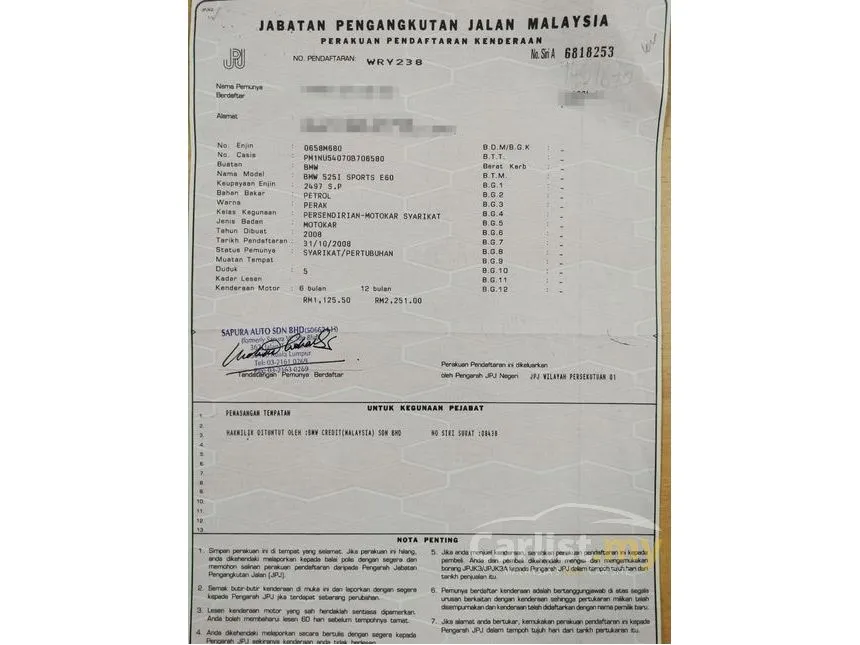 BMW 525i 2008 Sports 2.5 in Kuala Lumpur Automatic Sedan Silver 