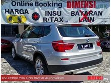 2013 BMW X3 2.0 xDrive20i SUV (A) NO PROCESSING FEES