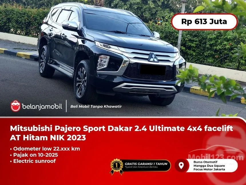 Jual Mobil Mitsubishi Pajero Sport 2023 Dakar Ultimate 4X4 2.4 di DKI Jakarta Automatic SUV Hitam Rp 613.000.000
