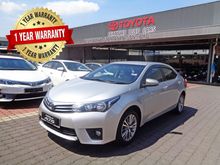2014 Toyota Corolla Altis 1.8 AT - VERY NICE CAR LIKE NEW + FREE 1 YEAR WARRANTY + FREE 1 YEAR SERVICE BY AUTHORIZED TOYOTA DEALER
