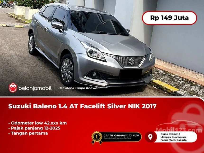 Jual Mobil Suzuki Baleno 2017 1.4 di DKI Jakarta Automatic Hatchback Silver Rp 149.000.000