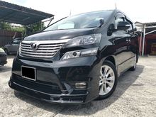 2009 Toyota Vellfire 2.4 Z MPV , 2 POWER DOOR , FREE 1YR WARRANTY ** 1 OWNER , 8 SEATER **