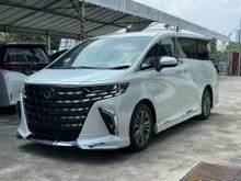 2025 Toyota Alphard 2.5 Z MPV , FULL SPEC , MODELLISTA BODY KIT , SIGNATURE LIGHT , JBL SOUND SYSTEM , SIDE STEP , HUD , SUNROOF , DIM , BSM , 4 CAMS