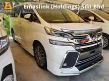 2016 Toyota Vellfire 2.5 ZG Pilot Seat MEGA SPEC Power Boot Leather Seat Surround Camera Pre Crash Sensor Unregistered