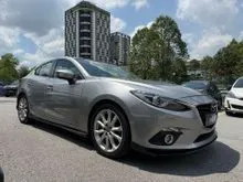 2015 LOAN KEDAI Mazda 3 2.0 SKYACTIV-G High (A) MUKA 1000/ WARRANTY/ ELECTRIC POWER & LEATHER SEAT/ KEYLESS & PUSH START/ REVERSE CAMERA/ LED LIGHTS