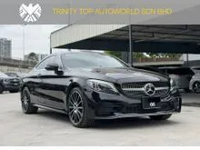 PANORAMIC SUNROOF, REVERSE CAMERA, BROWN LEATHER INTERIOR, MILEAGE 5xK, 2019 Mercedes-Benz C180 1.6 AMG Sports Package Coupe, COME WITH WARRANTY