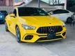 Recon 2021 Mercedes-Benz CLA45s AMG 2.0 Japan Spec YELLOW COLOUR READY UNIT 600 UNIT AVAILABLE TO CHOOSE SELLING AT COST PRICE - Cars for sale
