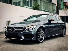 BRITISH WHITE SEAT P/ROOF PREMIUM+ 2016 Mercedes-Benz C300 2.0 AMG Coupe C200 C180