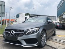 2017 MERCEDES-BENZ C300 2.0 COUPE MATT GREY AMG LINE PREMIUM PLUS