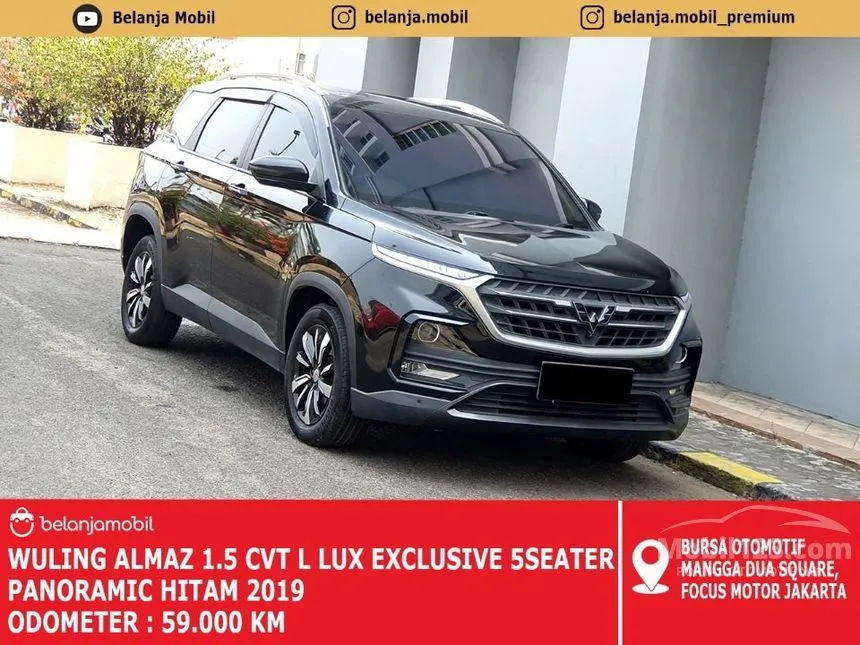 Jual Mobil Wuling Almaz 2019 Exclusive 7 Seater 1.5 di DKI Jakarta Automatic SUV Hitam Rp 163.000.000