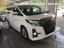 2017 Toyota Alphard 2.5 Type Black Gold Leather Seats Pre Crash 360View Power Boot LED 7Speed SST Deduction