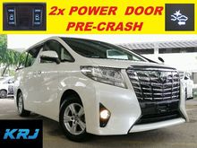 2016 Toyota Alphard 2.5 G X MPV 2x POWER DOOR _ PRE-CRASH _ AUTO CRUISE CONTROL _ 8 SEATER _ 6 UNITS CAN CHOOSE _ BLACK / WHITE BODY