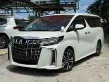 UNREG 2021 Toyota Alphard 2.5 G S C SC PILOT SEAT DIM BSM SUNROOF SUPER LOW MILEAGE READY STOCK UNIT