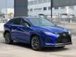 Recon 2020 Lexus RX300 2.0 F Sport SUV, Rare Blue Color, Panoramic Sunroof, 2 Tone Seats, Wireless Charger, 3 YRS Warranty, FREE Service, FREE Detailing