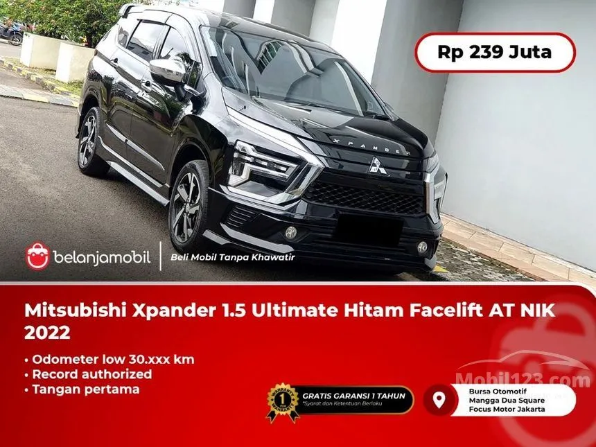 Jual Mobil Mitsubishi Xpander 2022 Ultimate 1.5 di DKI Jakarta Automatic MPV Hitam Rp 239.000.000
