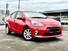 2013 Toyota Prius C 1.5 Hybrid Hatchback FULL SPEC F/LOAN , FREE 1 YEAR WARRANTY , LOW MILEAGE , ORI PAINT , 1 OWNER