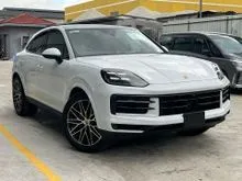2024 Porsche Cayenne 3.0 Coupe Facelift Japan Spec Unregistered Sport Chrono Package Matrix LED 360 Surround Camera Pan Roof Four Zone black interior