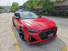 (Grade 4.5, LOW Mileage) 2021 Audi Rs6 4.0 Avant Wagon TFSi S.Line. Panoramic, Laser Lights, BSM, B & O 3D Sound System. Carbon Fibre Parts, 360 Cam