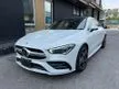 Recon 2020 MERCEDES BENZ CLA35 AMG 2.0 TURBOCHARGE FULL SPEC FREE 5 YEARS WARRANTY - Cars for sale