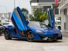 2018 MCLAREN 570S SPIDER 3.8T V8 CONVERTIBLE , DIRECT OWNER , CARBON FIBRE SPOILER , FRONT LIFTER , B&O PREMIUM SOUND SYSTEM , REVERSE CAMERA