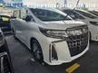 Recon 2020 Toyota Alphard 2.5 Type Gold Edition Sunroof 3 LED Leather Alcantara Seats Reverse Camera Power boot LKA PCR Unregistered