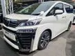 Recon 2019 Toyota Vellfire 2.5 ZG SUNROOF 3 EYE LED KL AP UNREG AP HOLDER