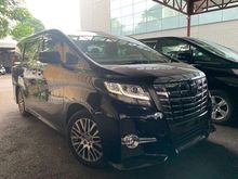2016 Toyota Alphard 3.5 SC JBL (PROMOTION PRICE) SUNROOF ,PRE CRASH ,FULL LEATHER ,360 CAMERA ,PILOT SEATS ,3 POWER DOOR UNREG