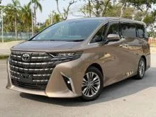 2023 Toyota Alphard 2.5 Z New Car Condition / Spare Tyre / DIM / BSM / 360 Camera / Apple CarPlay