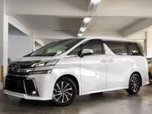2016/17 Toyota Vellfire 2.5 ZG / SUN+MOONROOF / POWER BOOT / PILOT SEATS / LEATHER + ALCANTARA SEATS / ECO MODE / SUPER CARKING / 3 YEARS WARRANTY