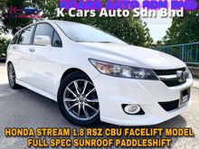 Honda Stream 1.8 i-VTEC RSZ PREMIUM SPEC SUNROOF PADDLESHIFT NICE NUMBER