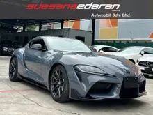 2024 Toyota GR Supra RZ 3.0 Coupe Carbon Fibre Interior Pack, JBL, HUD, BSM, DLR, Black/Red Half Leather Suede Seats, 19 Rims