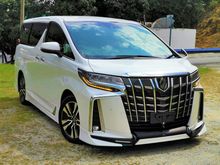 2018 TOYOTA ALPHARD 2.5 SC TRD PACKAGE UNREG - TRD RED PUSHSTART - TRD ORIGINAL BODYKIT - TOM'S THROTTLE SYSTEM - 2 CAMERA - JAPAN SUPER HD MONITOR