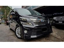 Toyota Vellfire 2.4 Golden Eyes,NO GST 2014,NEW FACELIFT Z PLATINUM,4 NEW CONTINENTAL TYRES,SUN MOON ROOF,HOME TREATER WORTH 18K,2 POWER DOORS