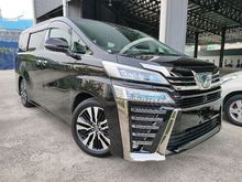 2018 Toyota Vellfire 2.5 ZG Fully Spec Sun Roof JBL Home Theatre 4 Cam Unregister