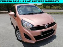 PERODUA AXIA (A) G-SPEC ONE CAREFUL OWNER ORI CONDITION TRUE YEAR MAKE 2016