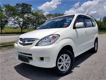*FOC RT/INS* Toyota Avanza 1.3 (M) VVTi HIGH LOAN 1YR WARRANTY 2012