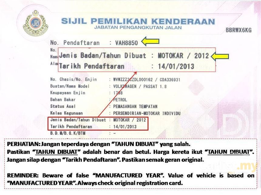 vehicle registration number malaysia