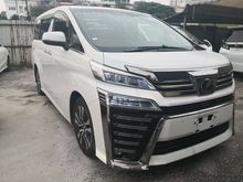 2018 TOYOTA VELLFIRE ZG 2.5 NEW FACELIFT / DIM MIRROR / SUNROOF / FULL LEATHER SEAT / PRE-CRASH SYSTEM 2018 UNREGISTER