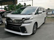 2016 Toyota Vellfire 2.5 ZG Full Spec UNREG
