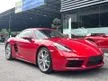 Recon 2020 Porsche 718 2.0 Cayman Coupe Red Leather seat, Bose, 20 Carrera S Rims, Sport Exhaust