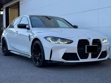 2022 BMW M3 3.0 Sedan Competition M xDrive 4WD, Orange/Black leather interior, Power trunk, Carbon fiber interior trim, HUD, INCOMING STOCK
