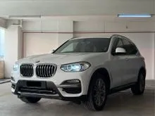 2019 BMW X3 2.0 xDrive30i Luxury SUV Full Service Record Low Mileage 68K KM Only 1VIP Lady Owner F/Lon OTR Cash Back Free Warranty Condition Like New